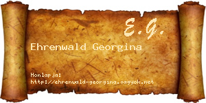 Ehrenwald Georgina névjegykártya