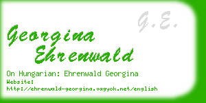 georgina ehrenwald business card